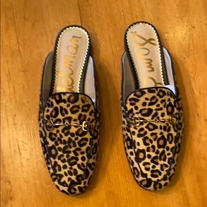 Sam Edelman “Linnie” Leopard Print Mule Slides